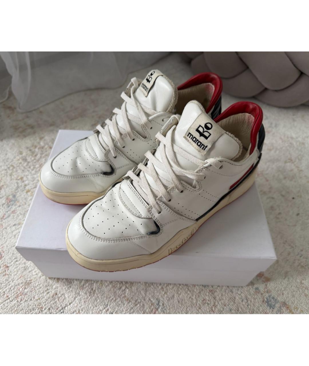 ISABEL MARANT Белые кожаные кеды, фото 6