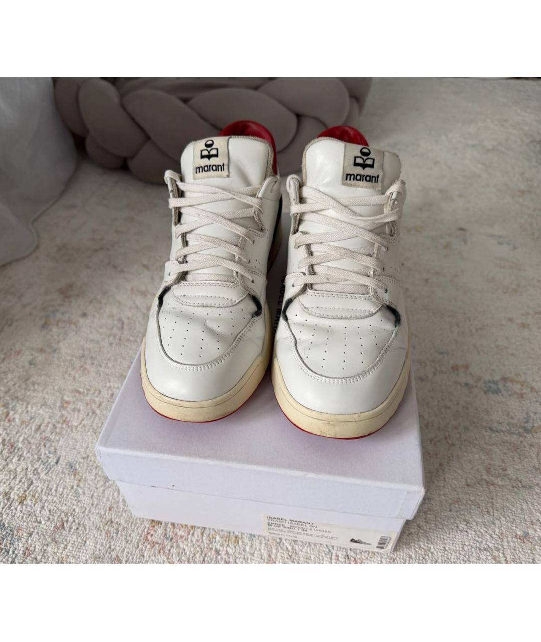 ISABEL MARANT Белые кожаные кеды, фото 2