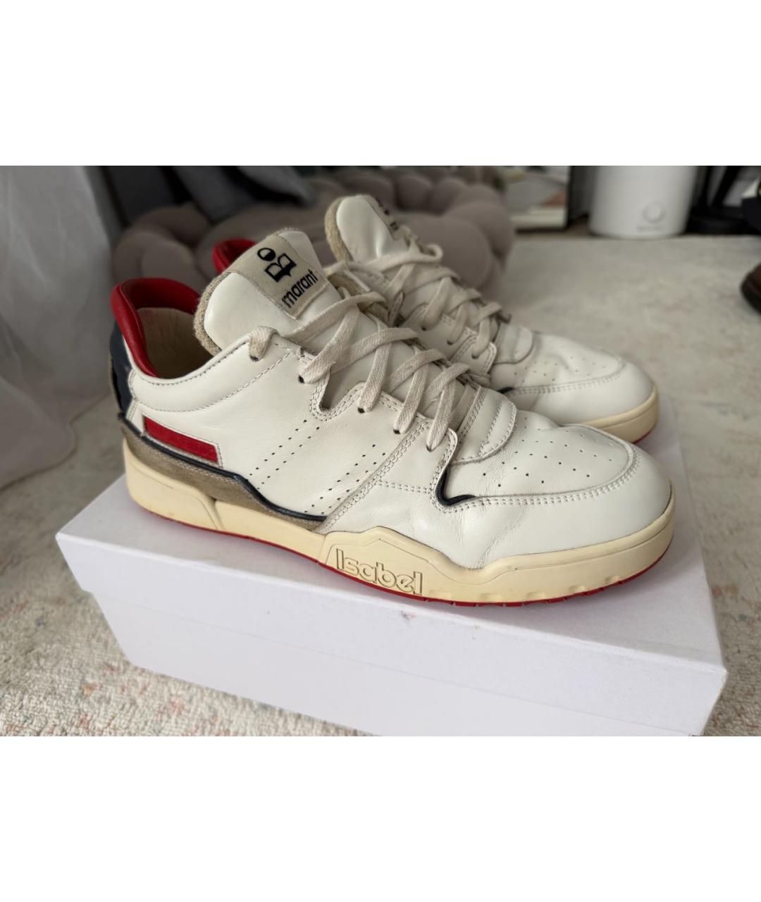 ISABEL MARANT Белые кожаные кеды, фото 8