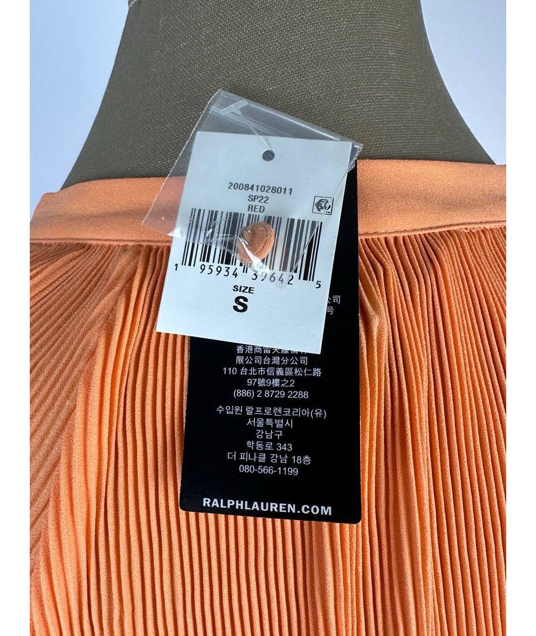 RALPH LAUREN Коралловая шифоновая блузы, фото 6