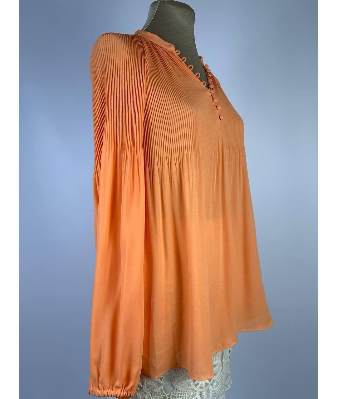 RALPH LAUREN Коралловая шифоновая блузы, фото 3