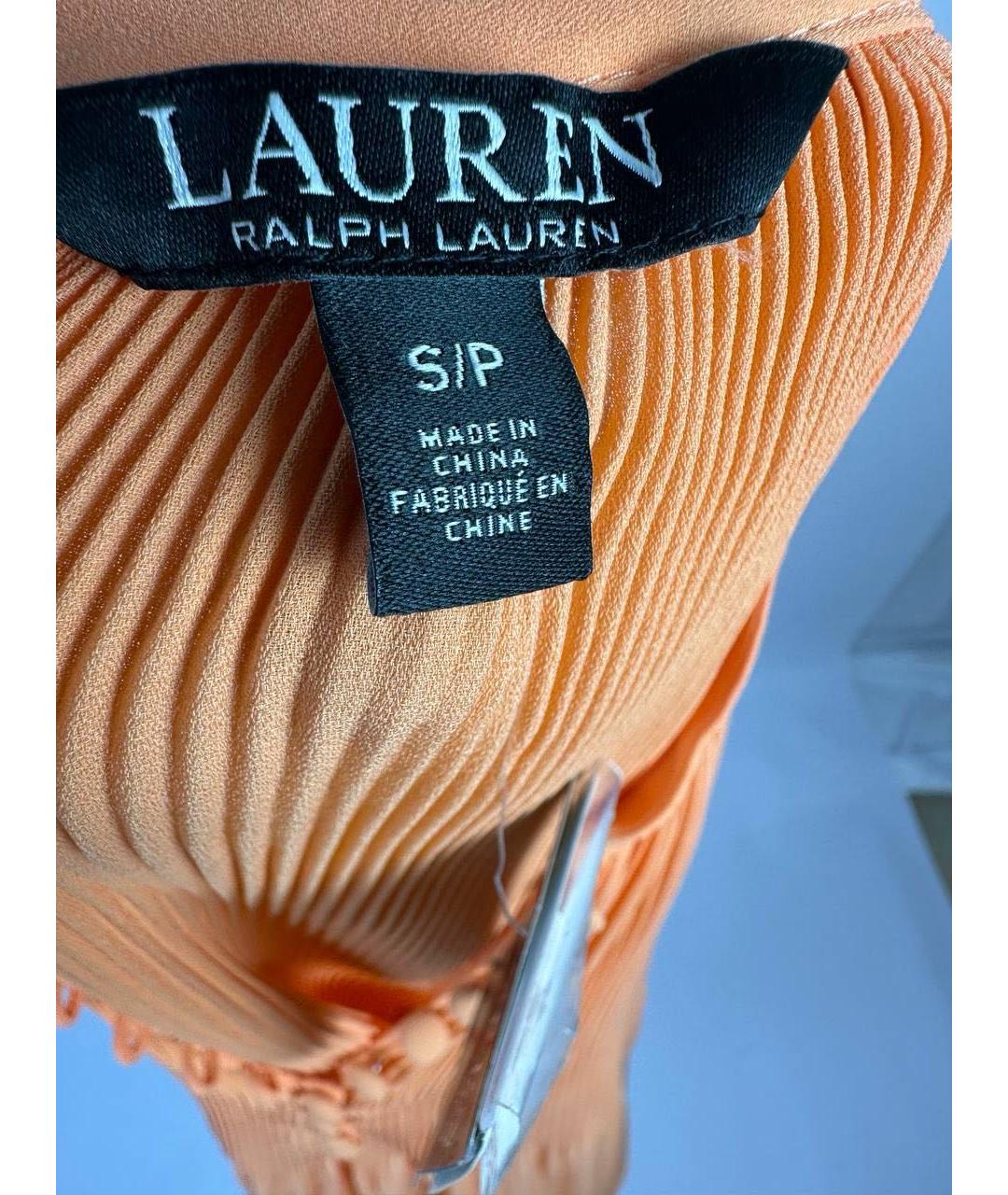 RALPH LAUREN Коралловая шифоновая блузы, фото 5