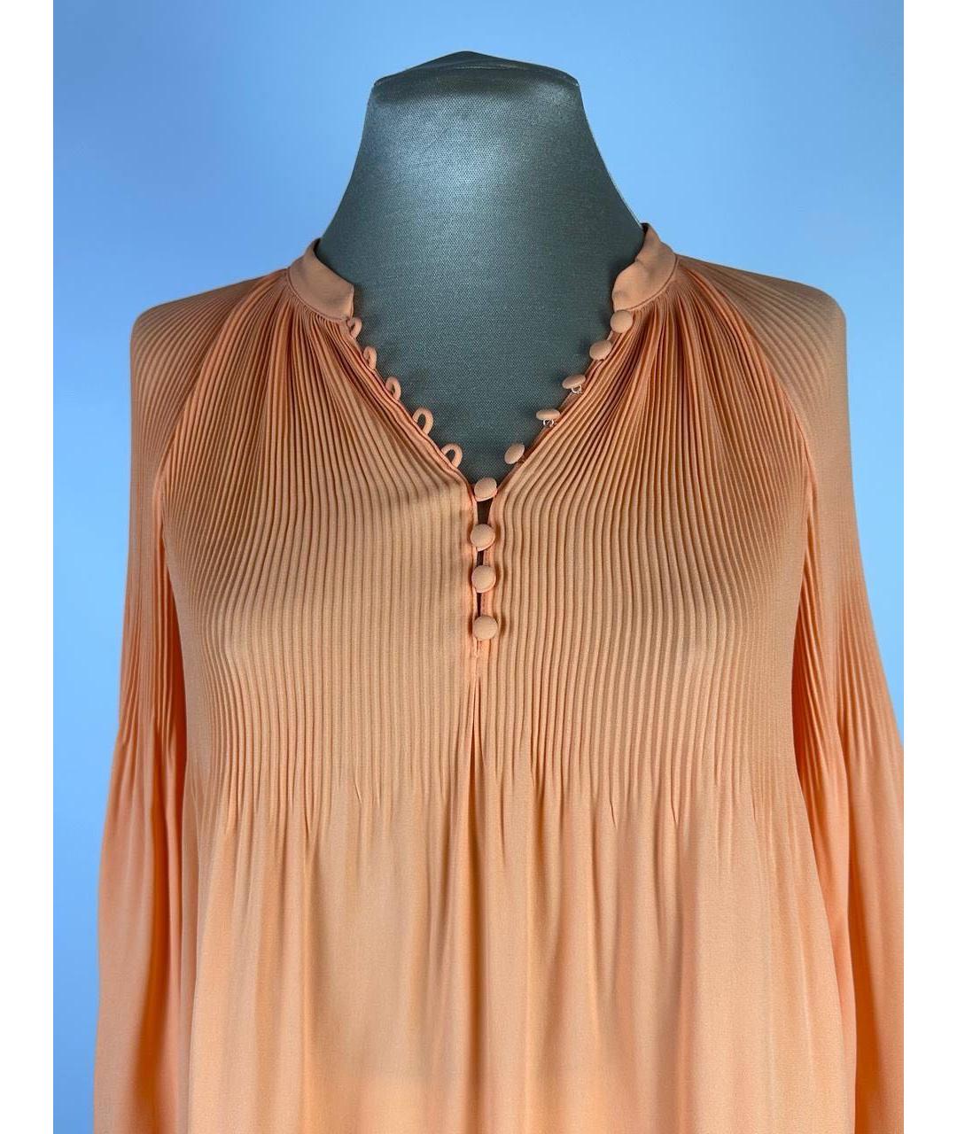 RALPH LAUREN Коралловая шифоновая блузы, фото 4