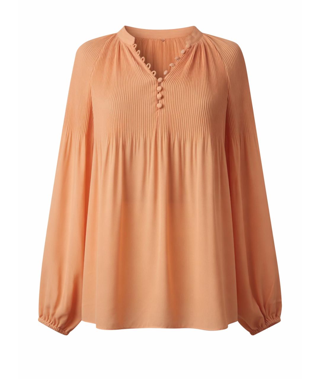 RALPH LAUREN Коралловая шифоновая блузы, фото 1