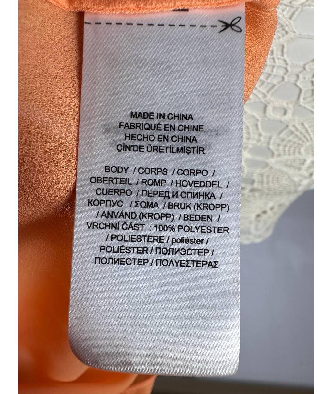 RALPH LAUREN Коралловая шифоновая блузы, фото 7