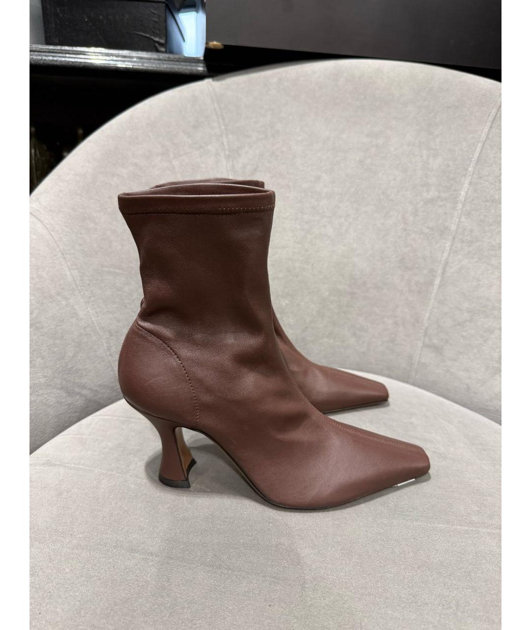 NEOUS Коричневые кожаные ботильоны, фото 8