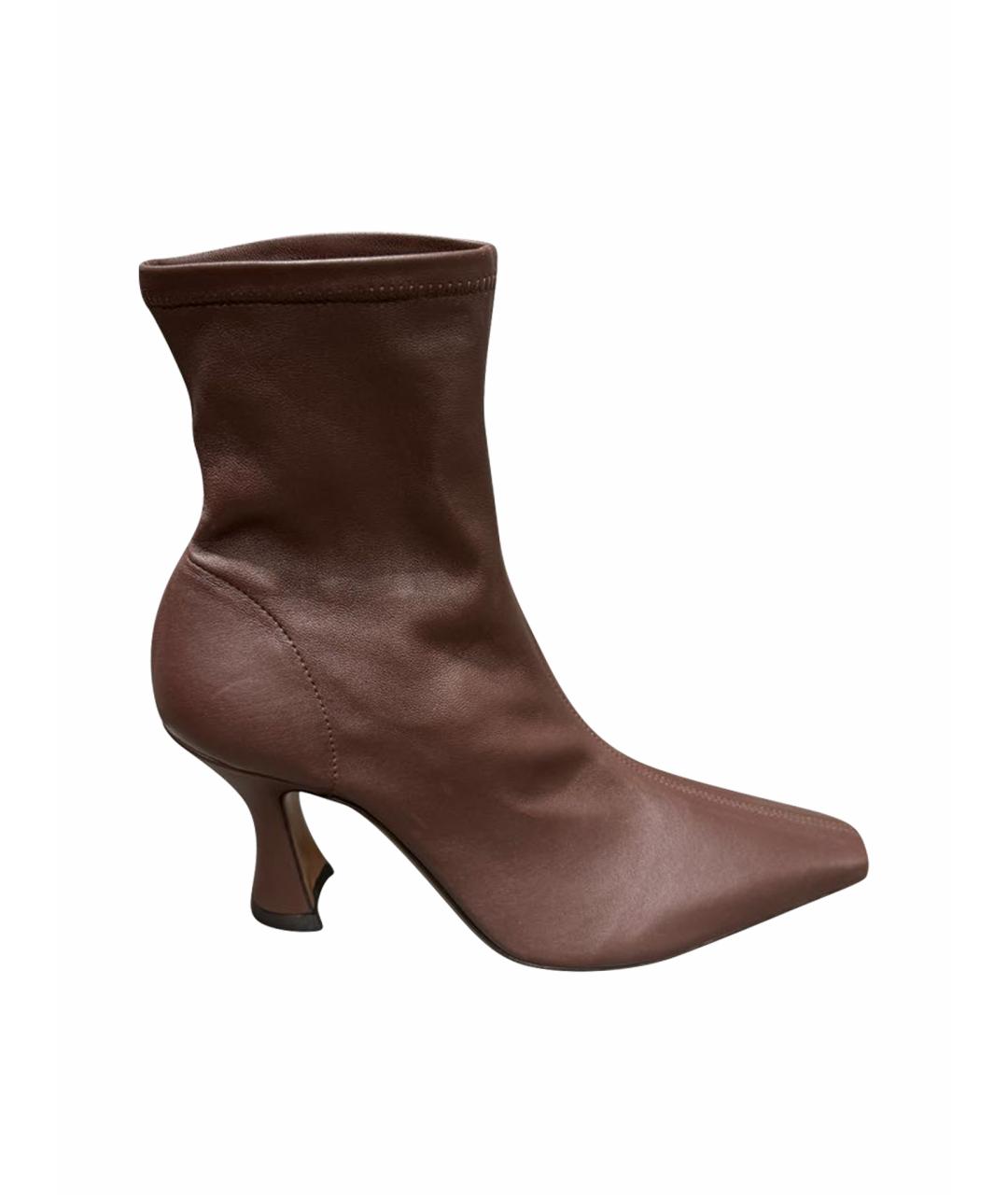 NEOUS Коричневые кожаные ботильоны, фото 1