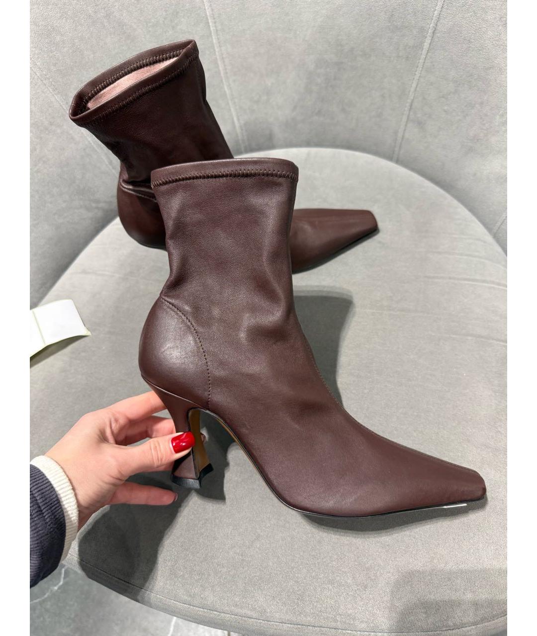 NEOUS Коричневые кожаные ботильоны, фото 4
