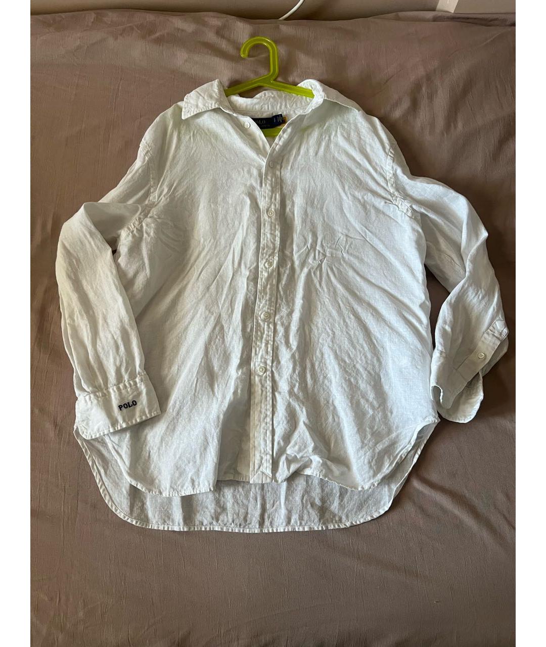 POLO RALPH LAUREN Белая льняная рубашка, фото 3