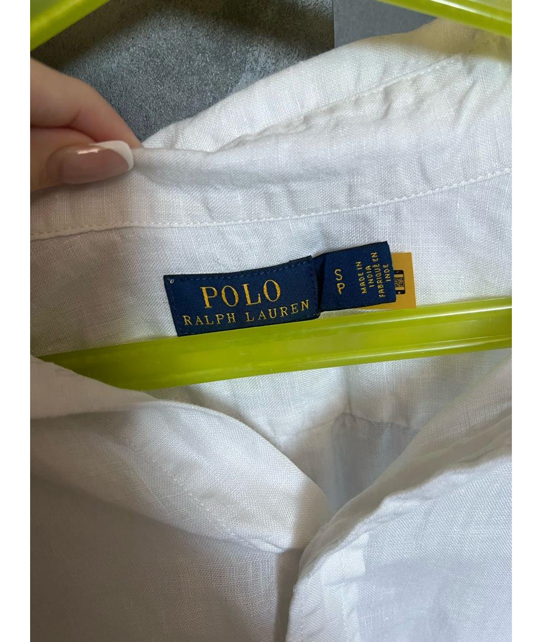 POLO RALPH LAUREN Белая льняная рубашка, фото 2