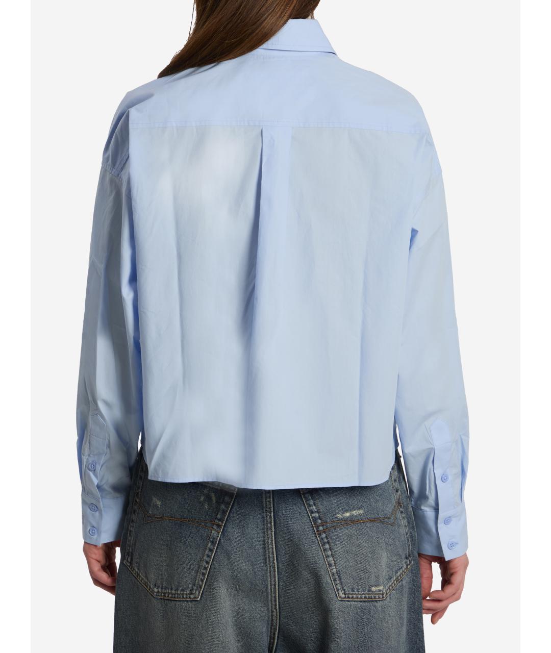 THE FRANKIE SHOP Голубая хлопковая рубашка, фото 2