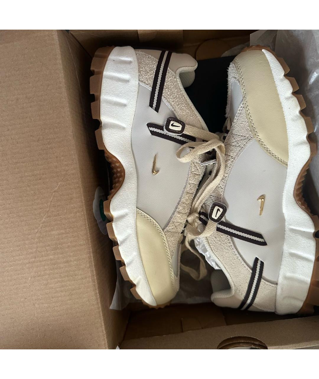 JACQUEMUS Бежевые кроссовки из искусственной кожи, фото 2