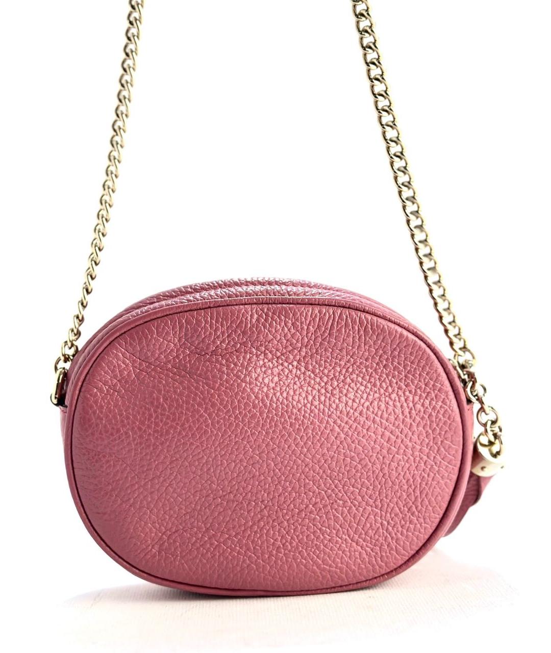 GUCCI Коралловая кожаная сумка через плечо, фото 2