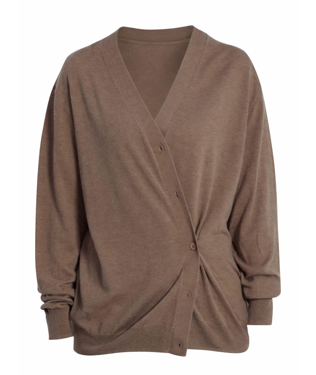 THE FRANKIE SHOP Коричневый шерстяной кардиган, фото 1