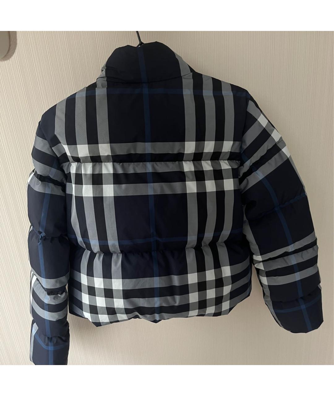 BURBERRY Темно-синий полиамидовый пуховик, фото 2