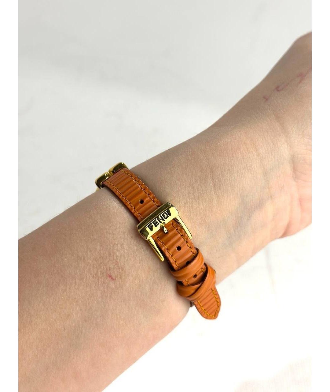 FENDI Золотые позолоченные часы, фото 4