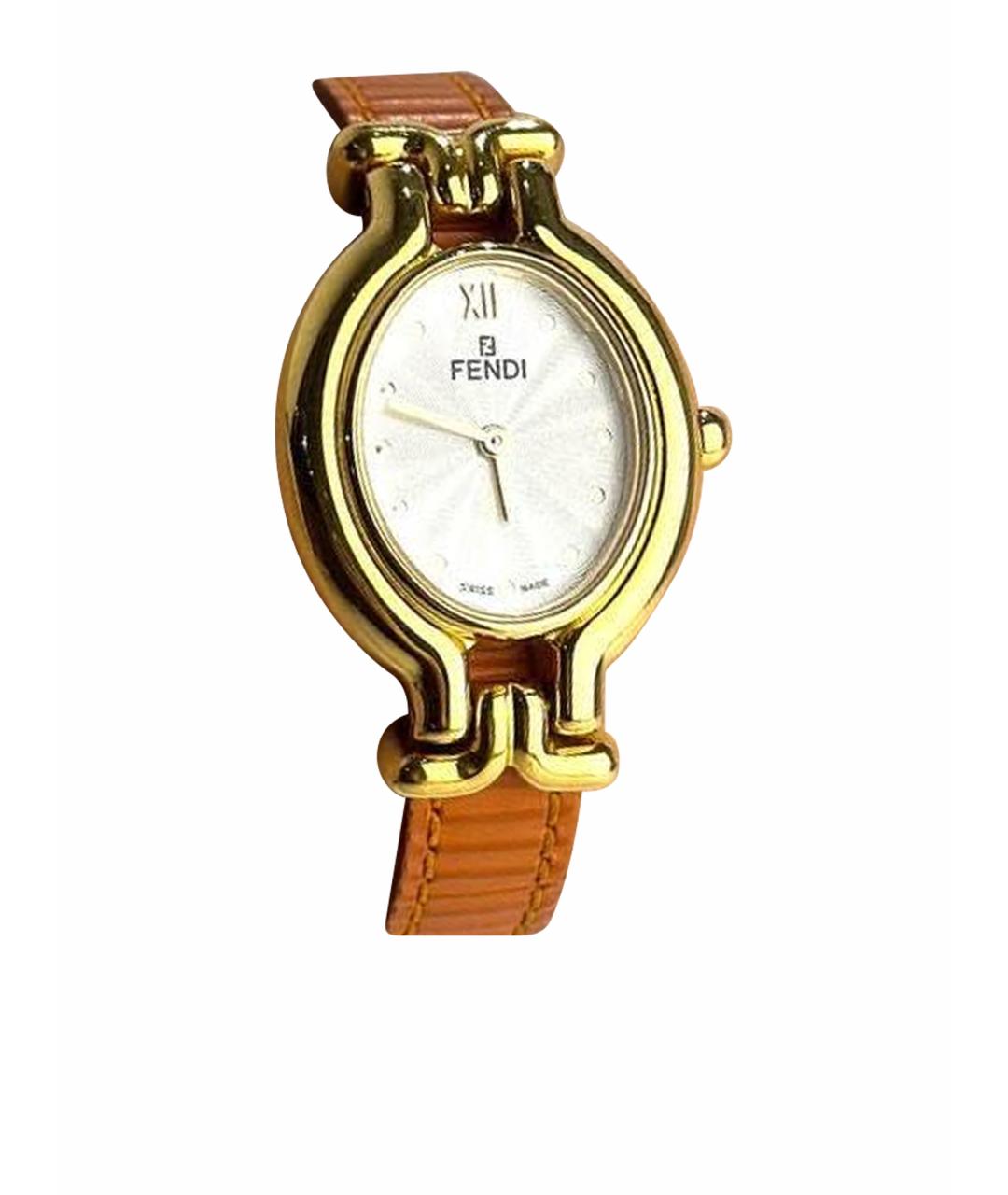 FENDI Золотые позолоченные часы, фото 1