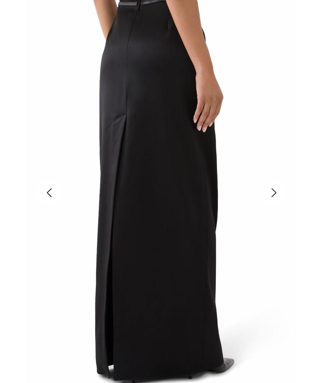 GUCCI Черная вискозная юбка макси, фото 2