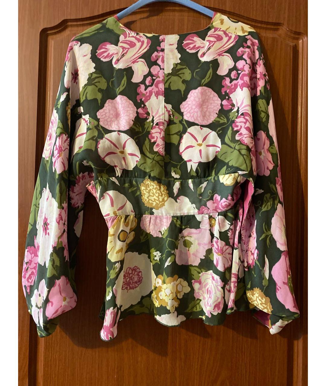 RED VALENTINO Зеленая вискозная блузы, фото 2