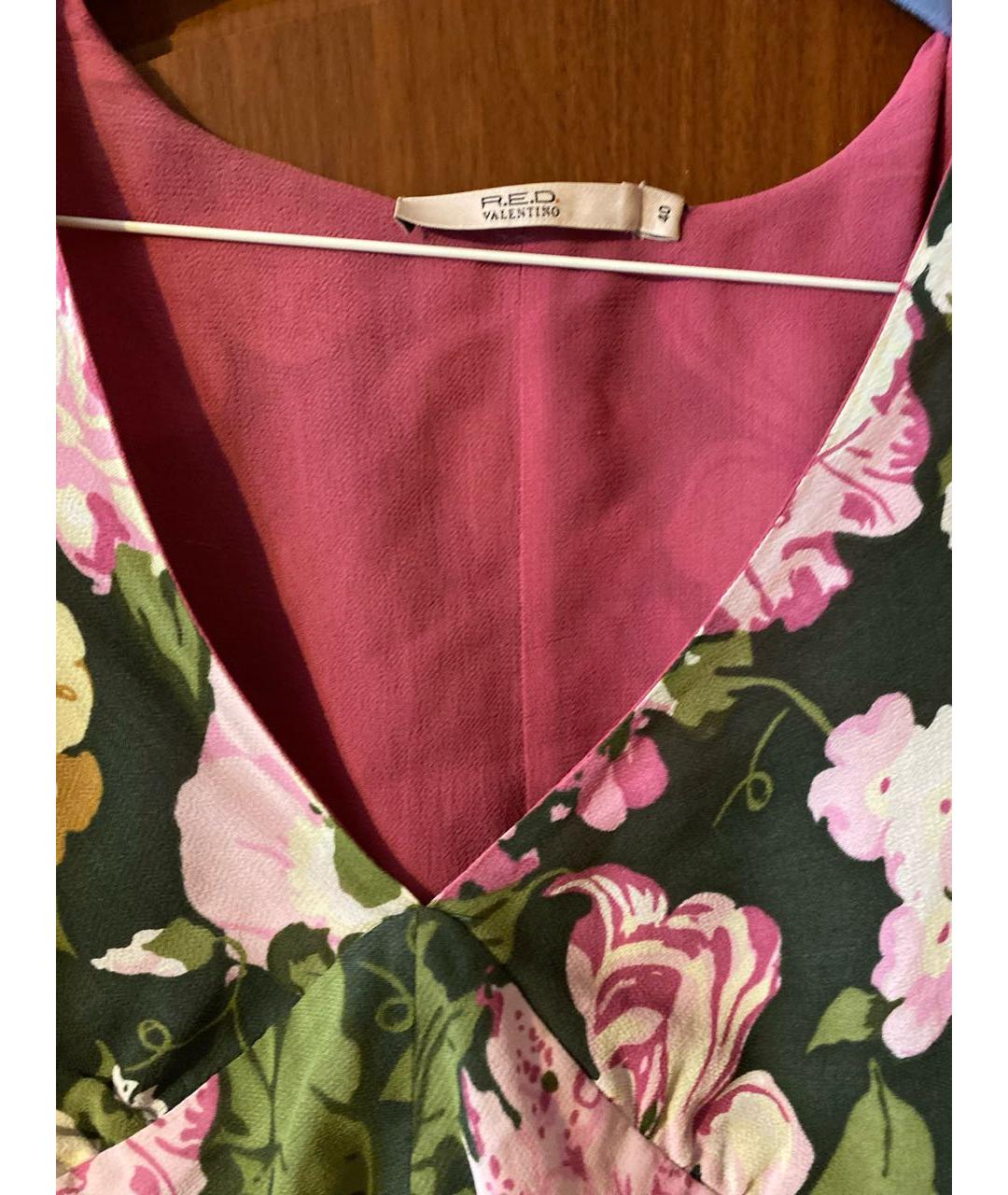 RED VALENTINO Зеленая вискозная блузы, фото 3