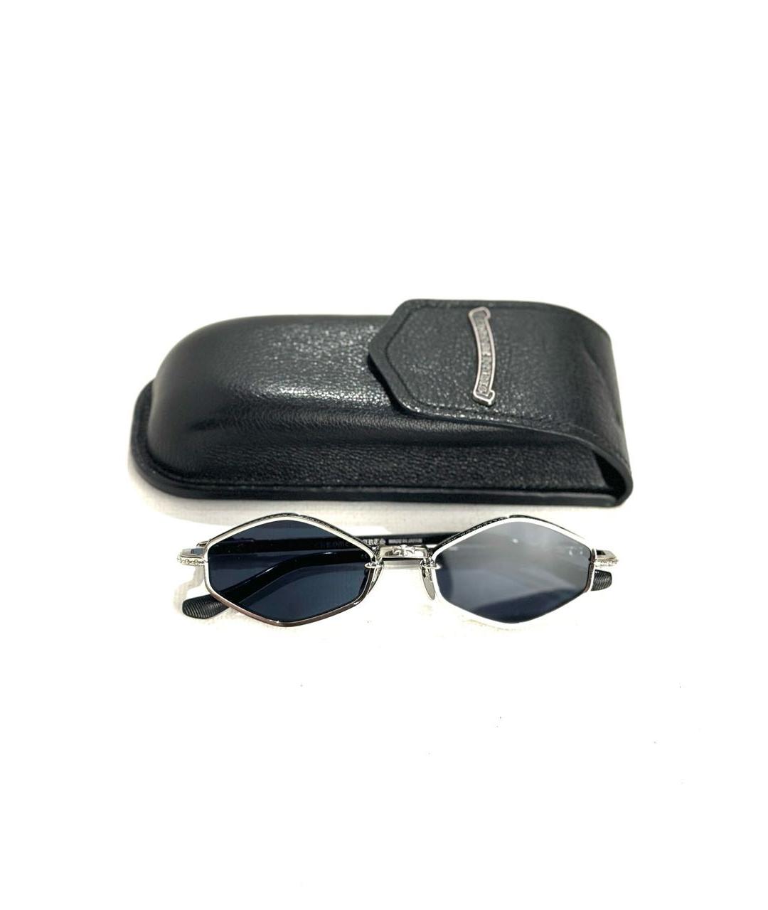 CHROME HEARTS Антрацитовые металлические солнцезащитные очки, фото 4