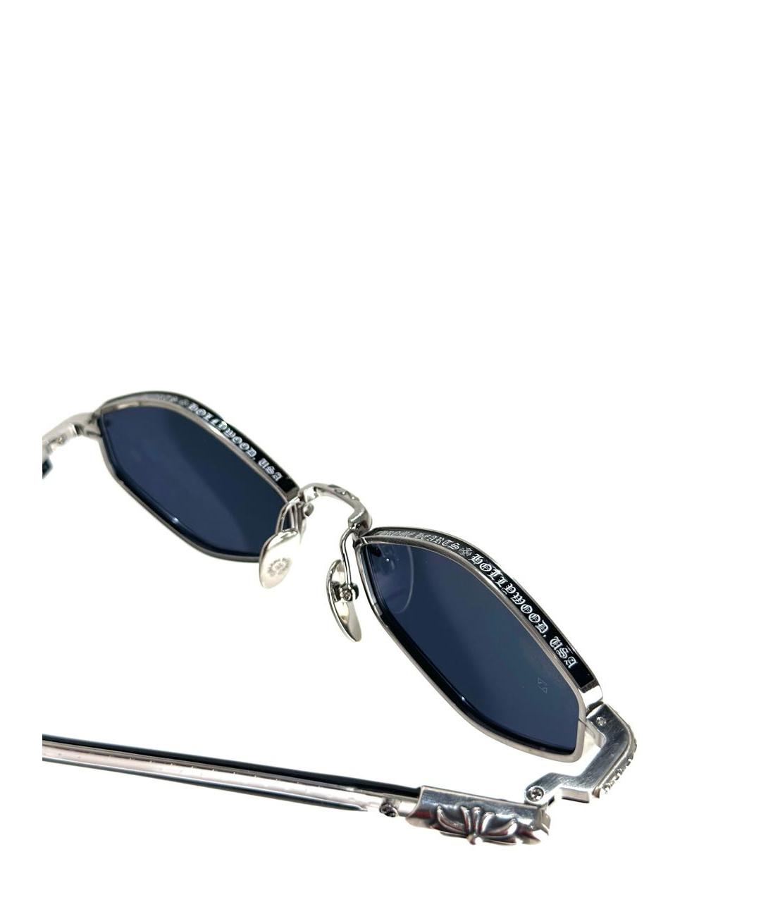 CHROME HEARTS Антрацитовые металлические солнцезащитные очки, фото 3