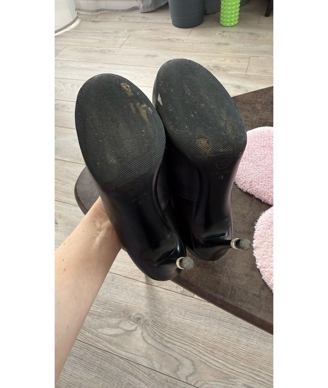 CHANEL Черные кожаные туфли, фото 8