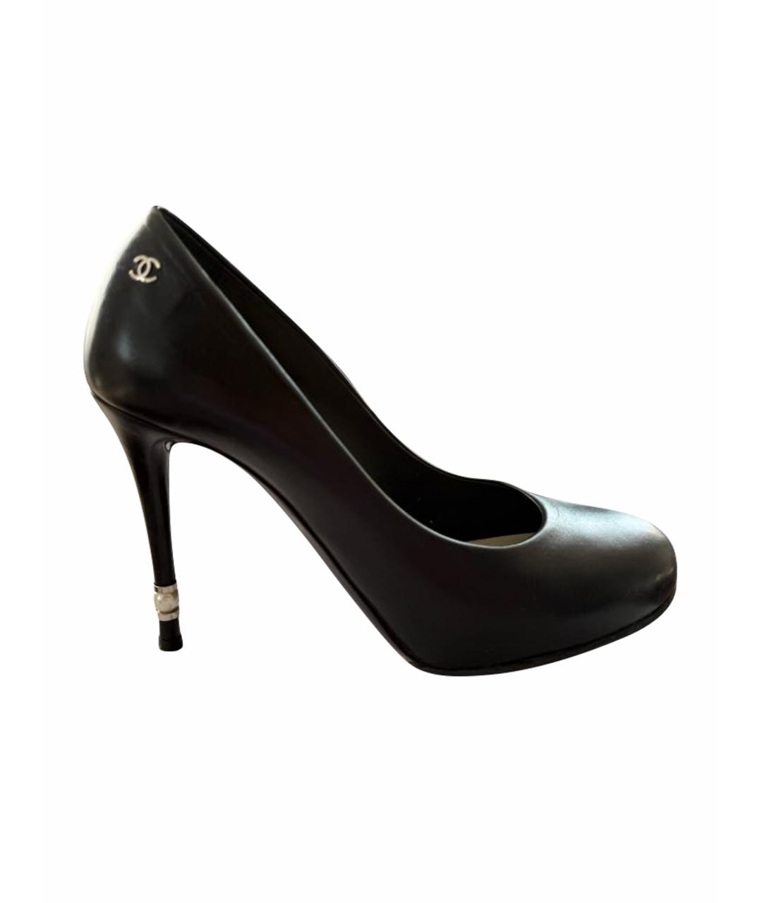 CHANEL Черные кожаные туфли, фото 1
