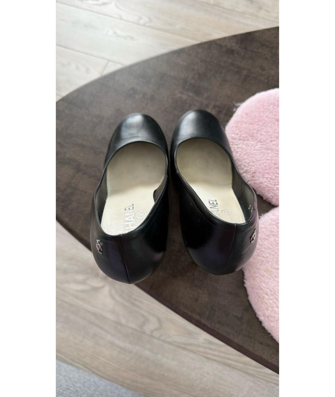 CHANEL Черные кожаные туфли, фото 3