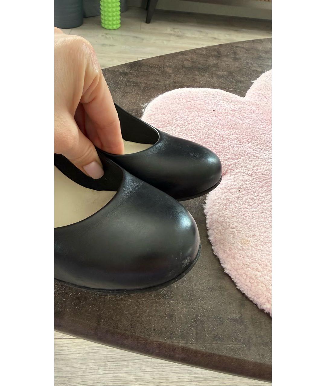 CHANEL Черные кожаные туфли, фото 5