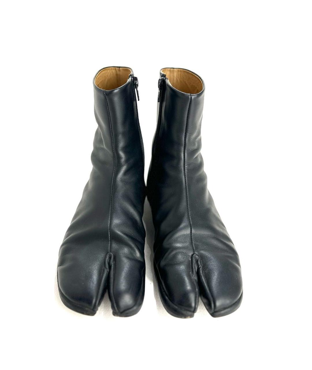 MAISON MARGIELA Черные кожаные ботинки, фото 2