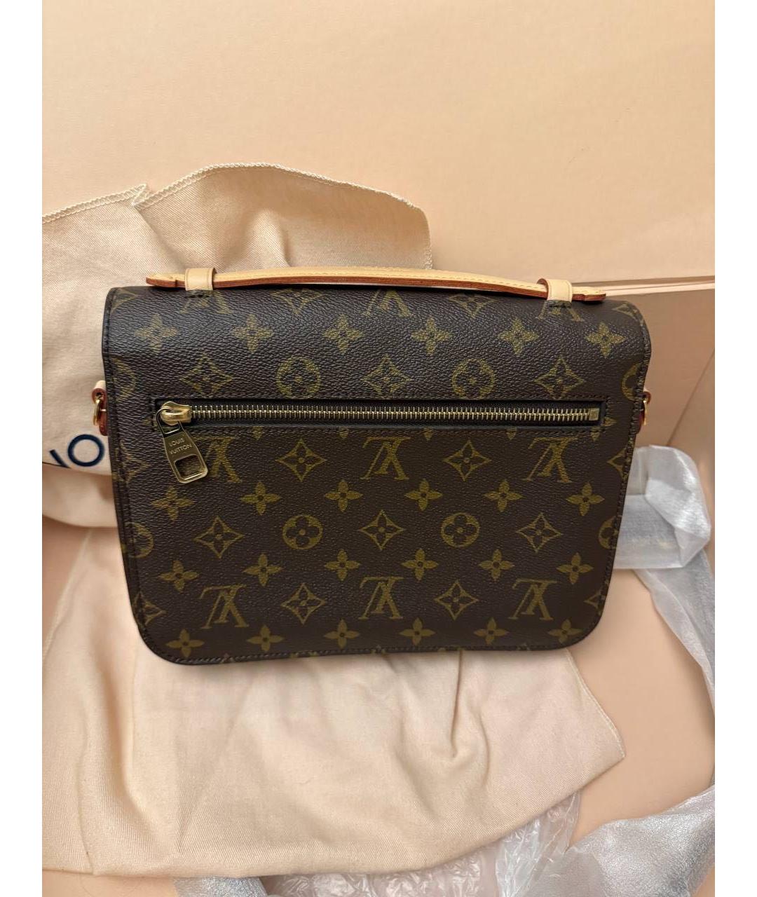 LOUIS VUITTON Коричневая кожаная поясная сумка, фото 2