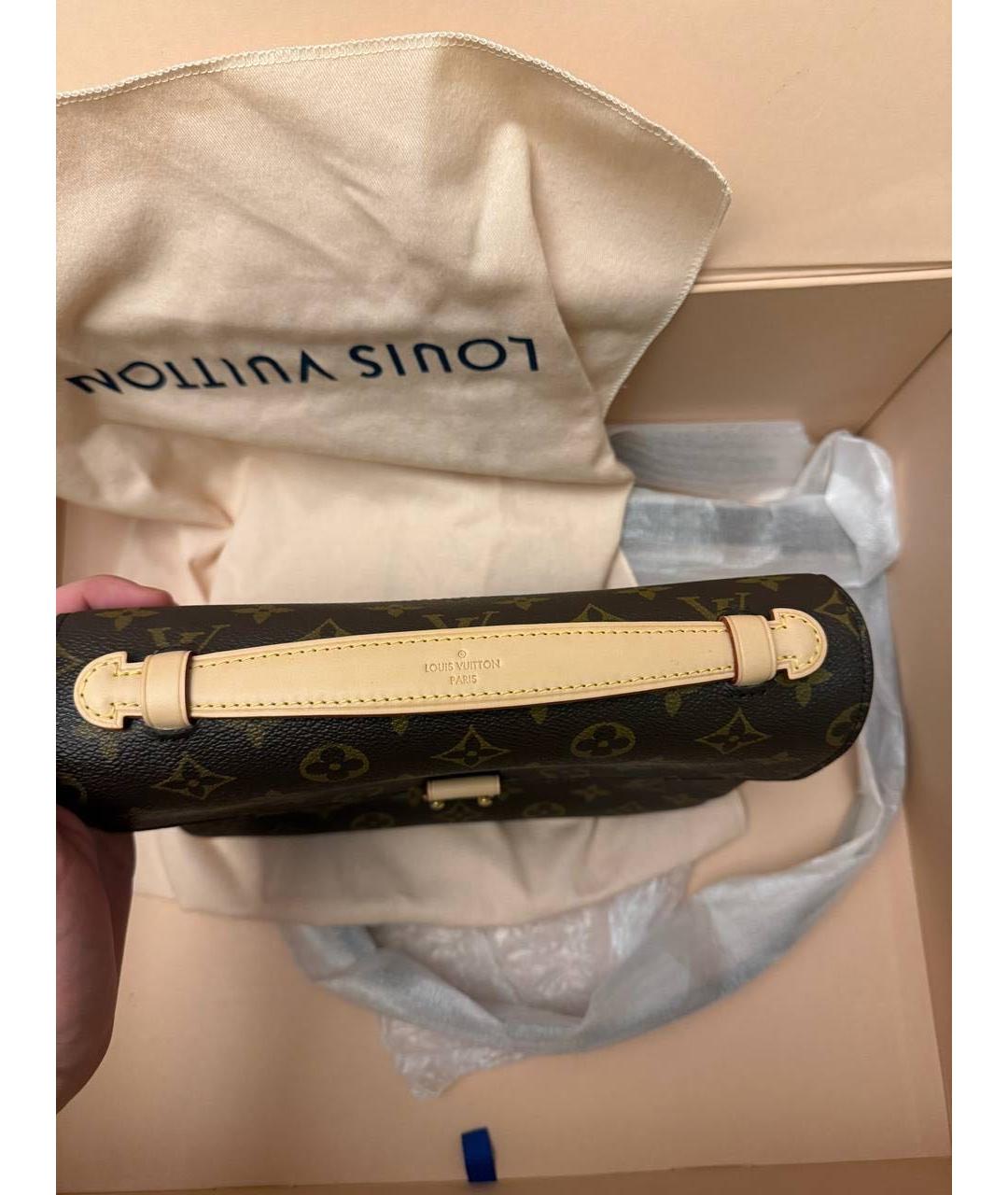 LOUIS VUITTON Коричневая кожаная поясная сумка, фото 3