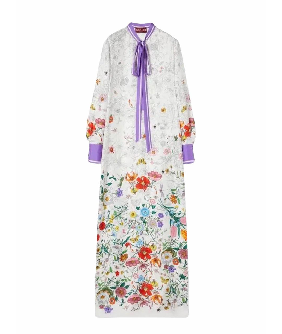 GUCCI Мульти шелковое платье, фото 1