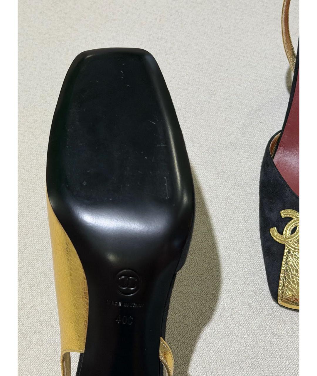 CHANEL Золотые туфли, фото 7