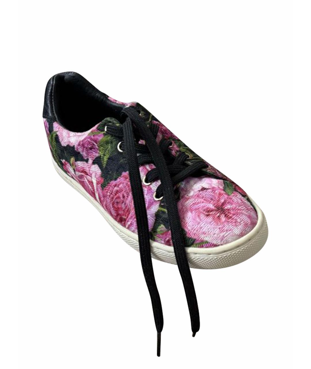 DOLCE&GABBANA Мульти текстильные кеды, фото 1