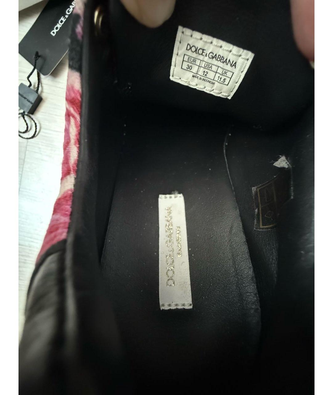 DOLCE&GABBANA Мульти текстильные кеды, фото 3