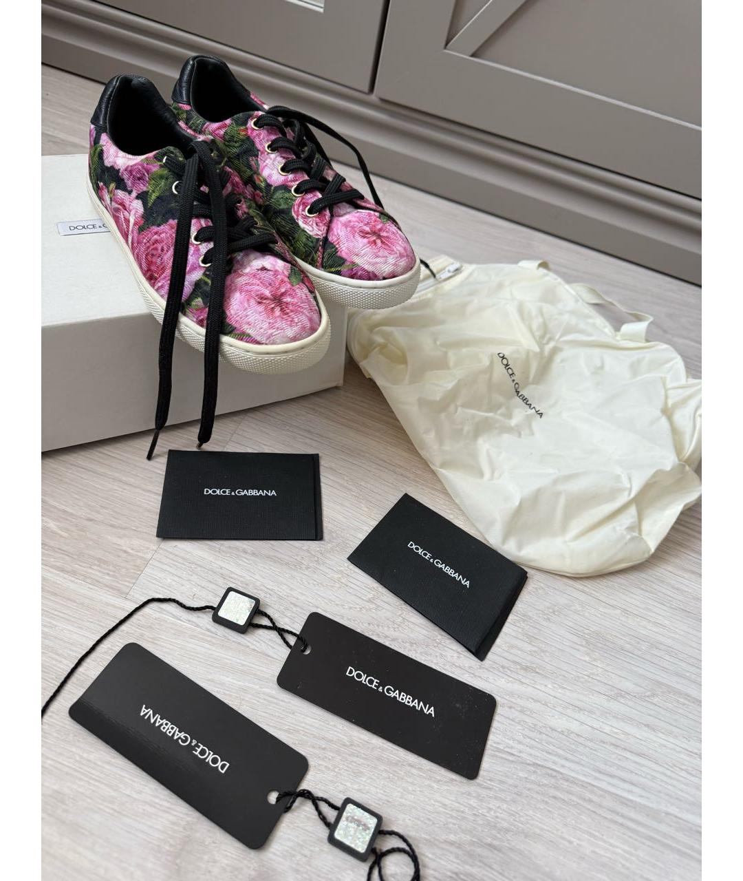 DOLCE&GABBANA Мульти текстильные кеды, фото 8