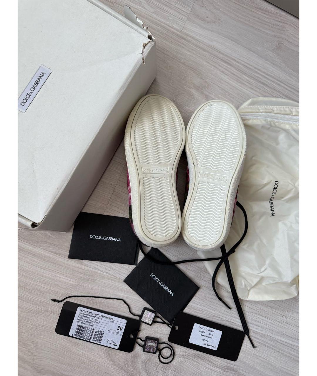 DOLCE&GABBANA Мульти текстильные кеды, фото 7