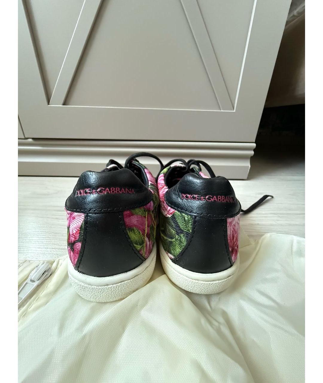 DOLCE&GABBANA Мульти текстильные кеды, фото 6