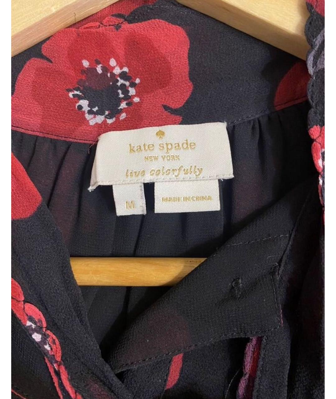 KATE SPADE Красная шелковая блузы, фото 3