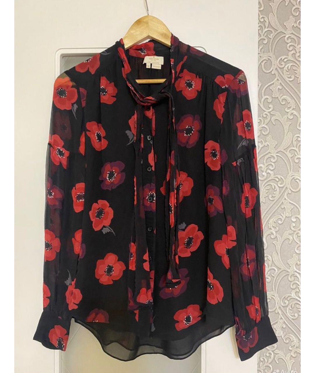 KATE SPADE Красная шелковая блузы, фото 8