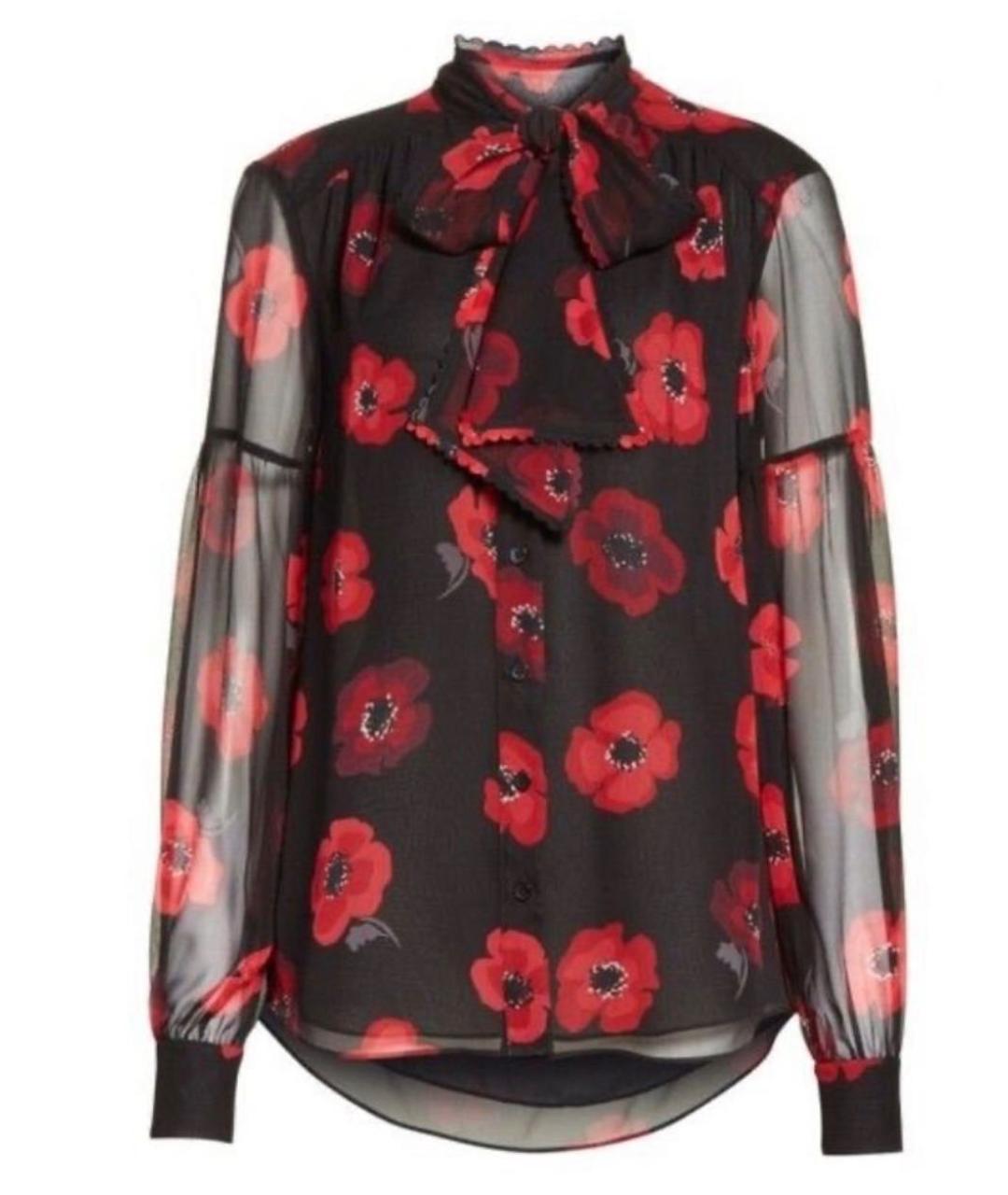 KATE SPADE Красная шелковая блузы, фото 7