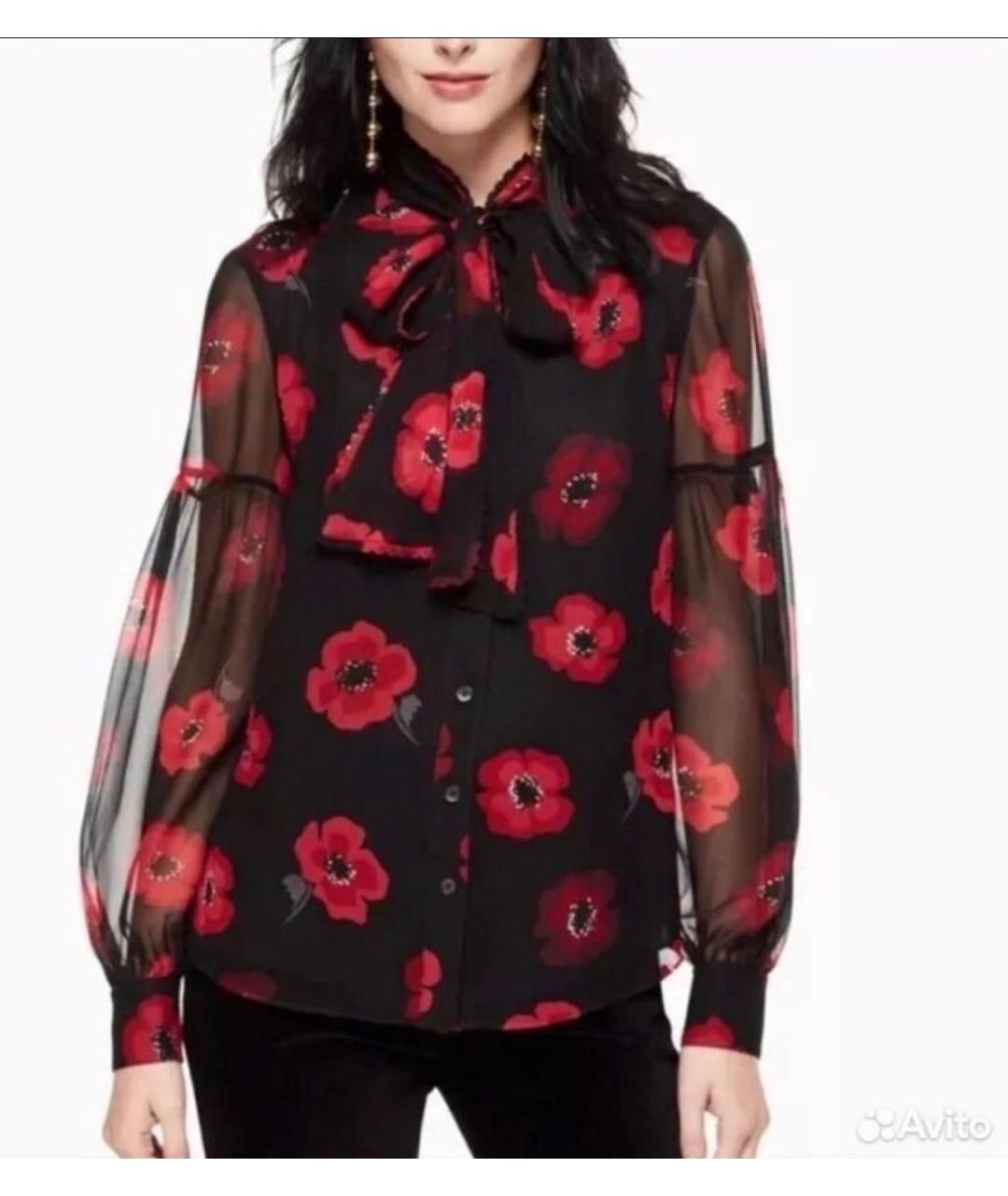 KATE SPADE Красная шелковая блузы, фото 6