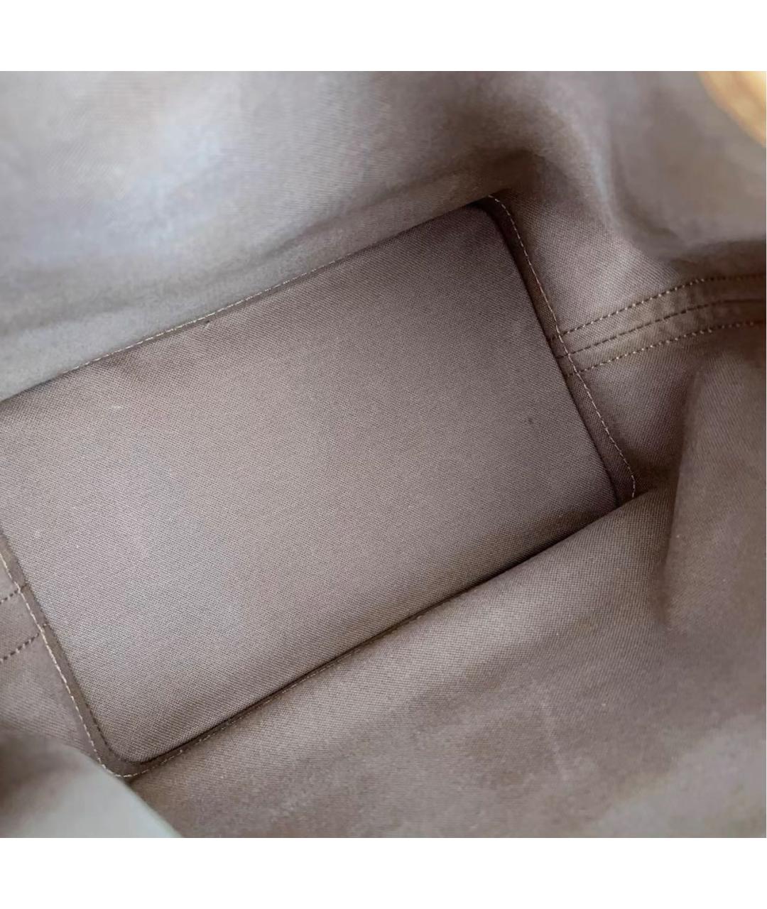 LOUIS VUITTON Коричневая кожаная сумка тоут, фото 8