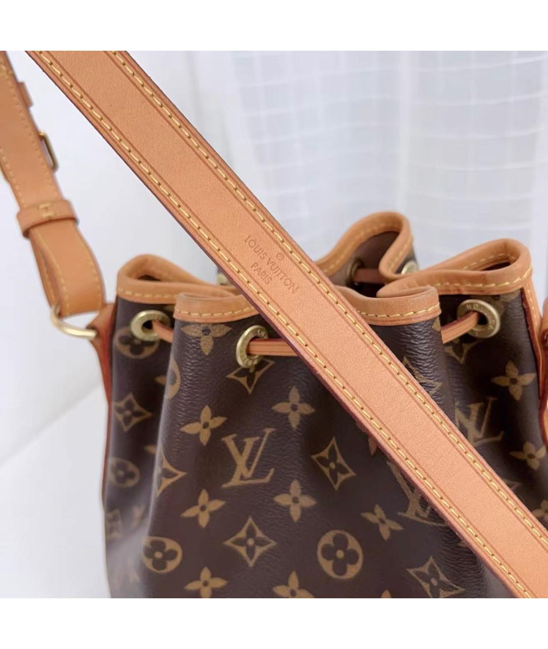 LOUIS VUITTON Коричневая кожаная сумка тоут, фото 7