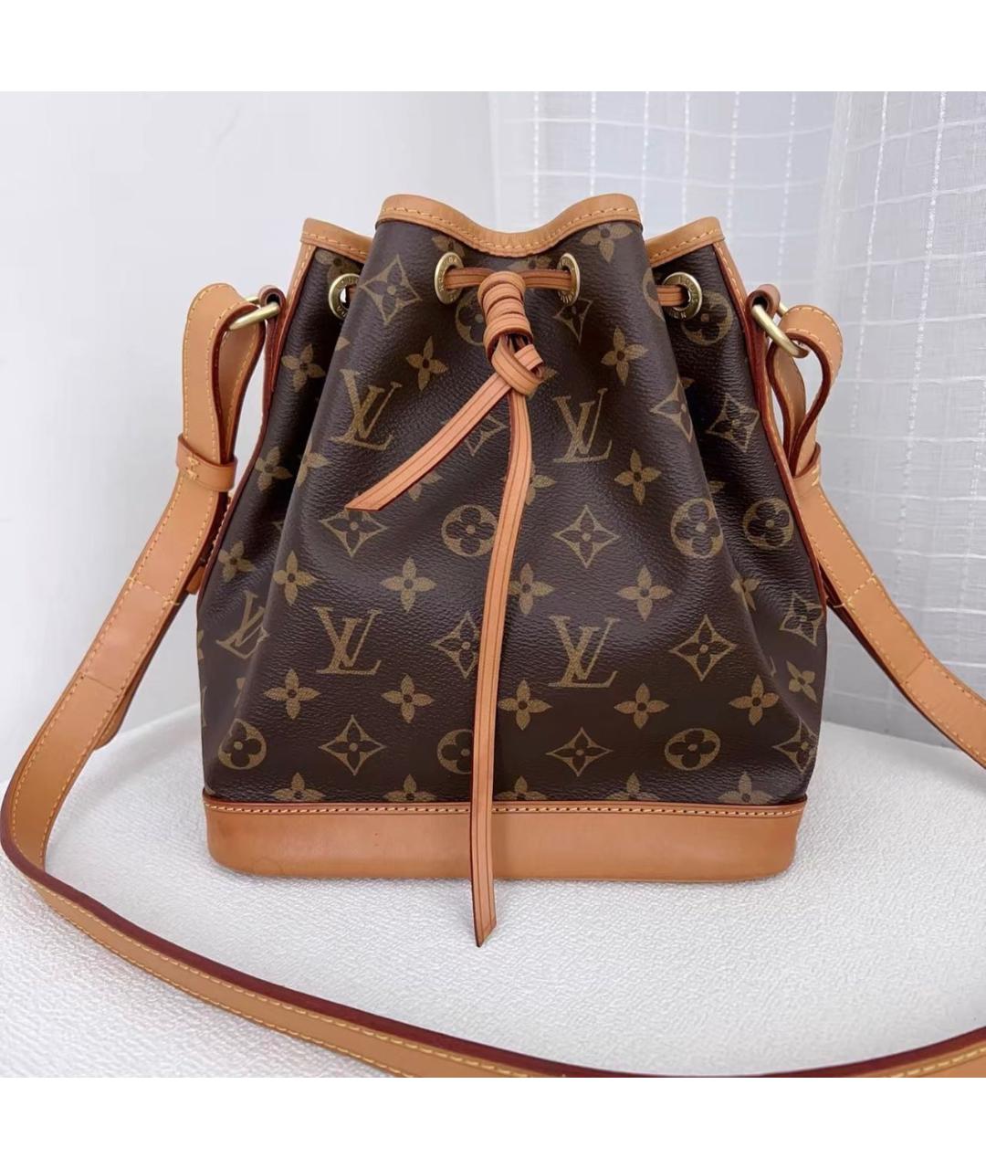 LOUIS VUITTON Коричневая кожаная сумка тоут, фото 9