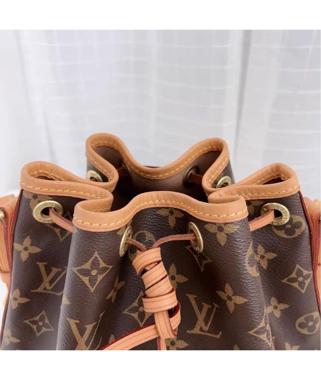 LOUIS VUITTON Коричневая кожаная сумка тоут, фото 6