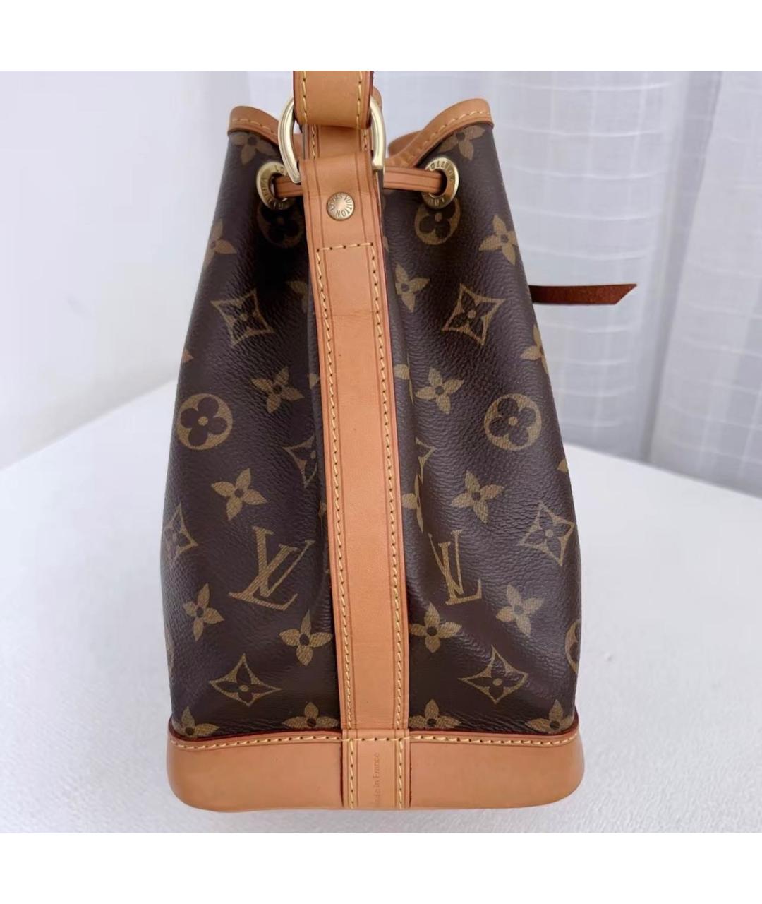 LOUIS VUITTON Коричневая кожаная сумка тоут, фото 3