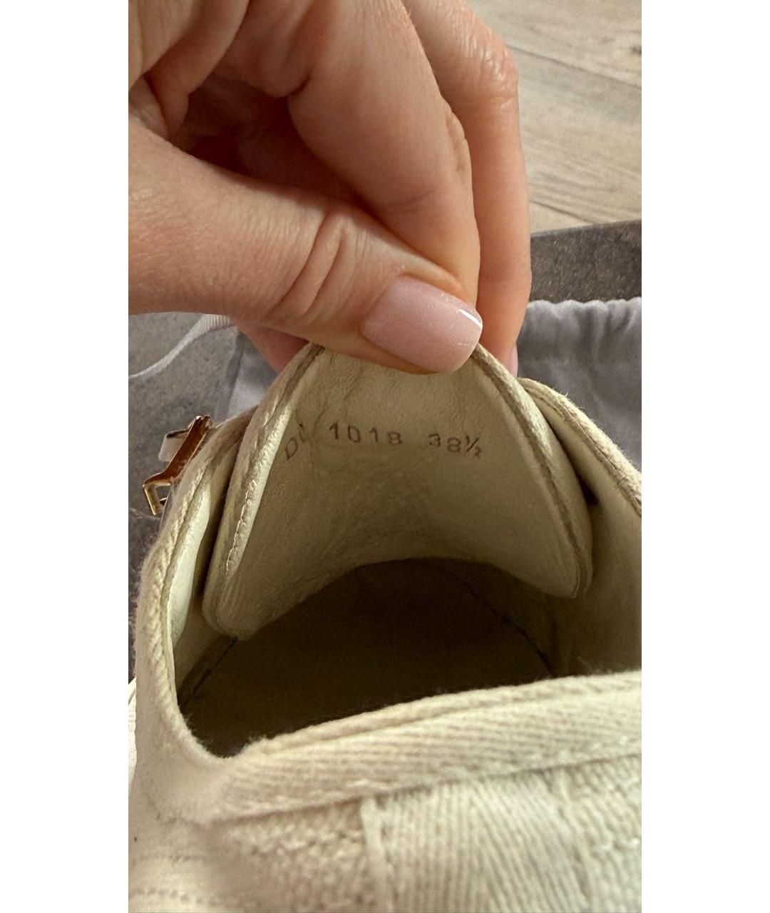 CHRISTIAN DIOR Белые текстильные кеды, фото 5